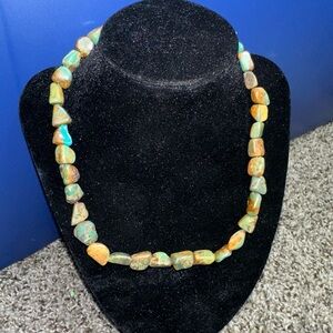 Southwestern Style Turquoise and Amber (Copal) Heishi  Chocker